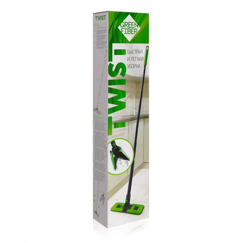 Швабра с отжимом Green Fiber TWIST